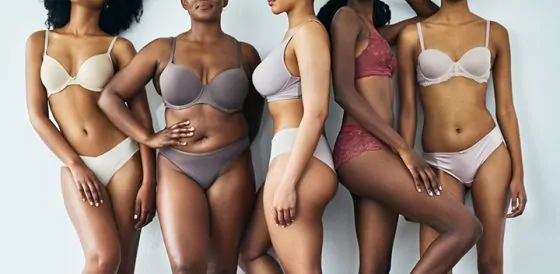 group of diverse women's bodies